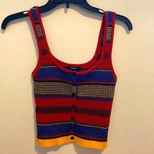 4/$12 Forever 21 knit multicolor tank top- Size medium